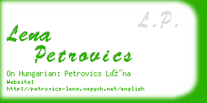 lena petrovics business card